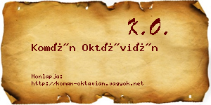 Komán Oktávián névjegykártya